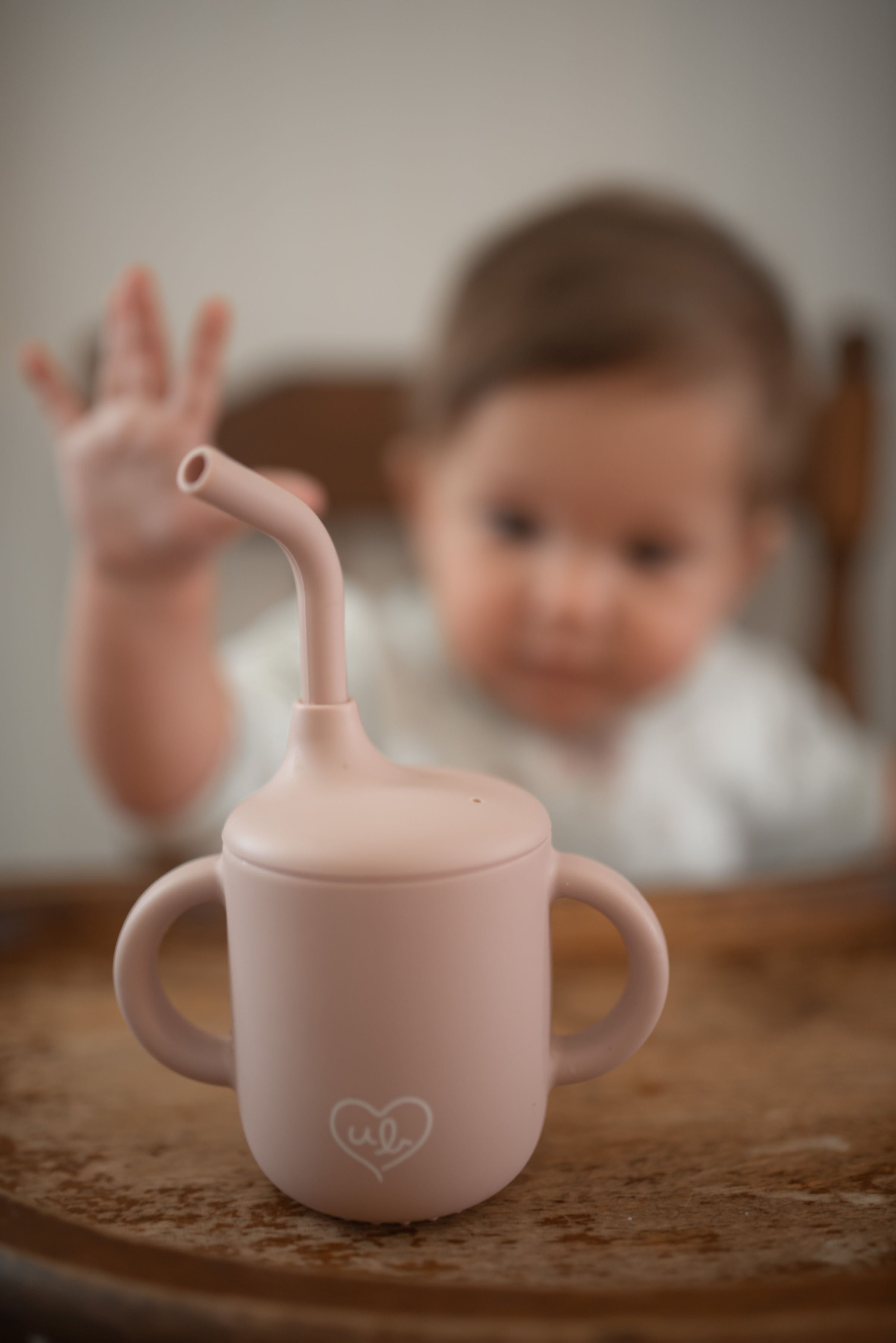 Straw Sippy Trainer Cup Set of 2 (Green/Pink)