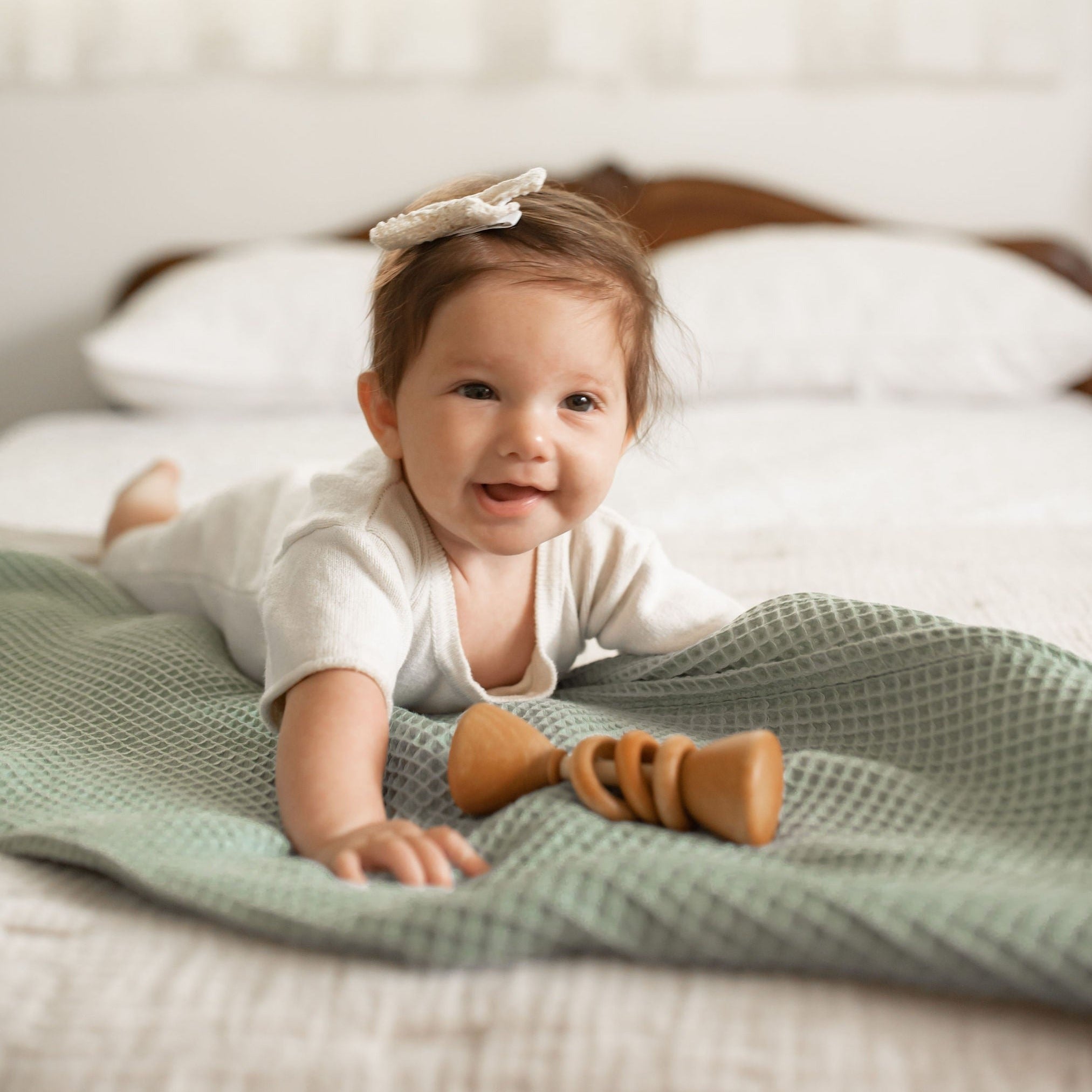 Waffle Baby Blanket (Rose)