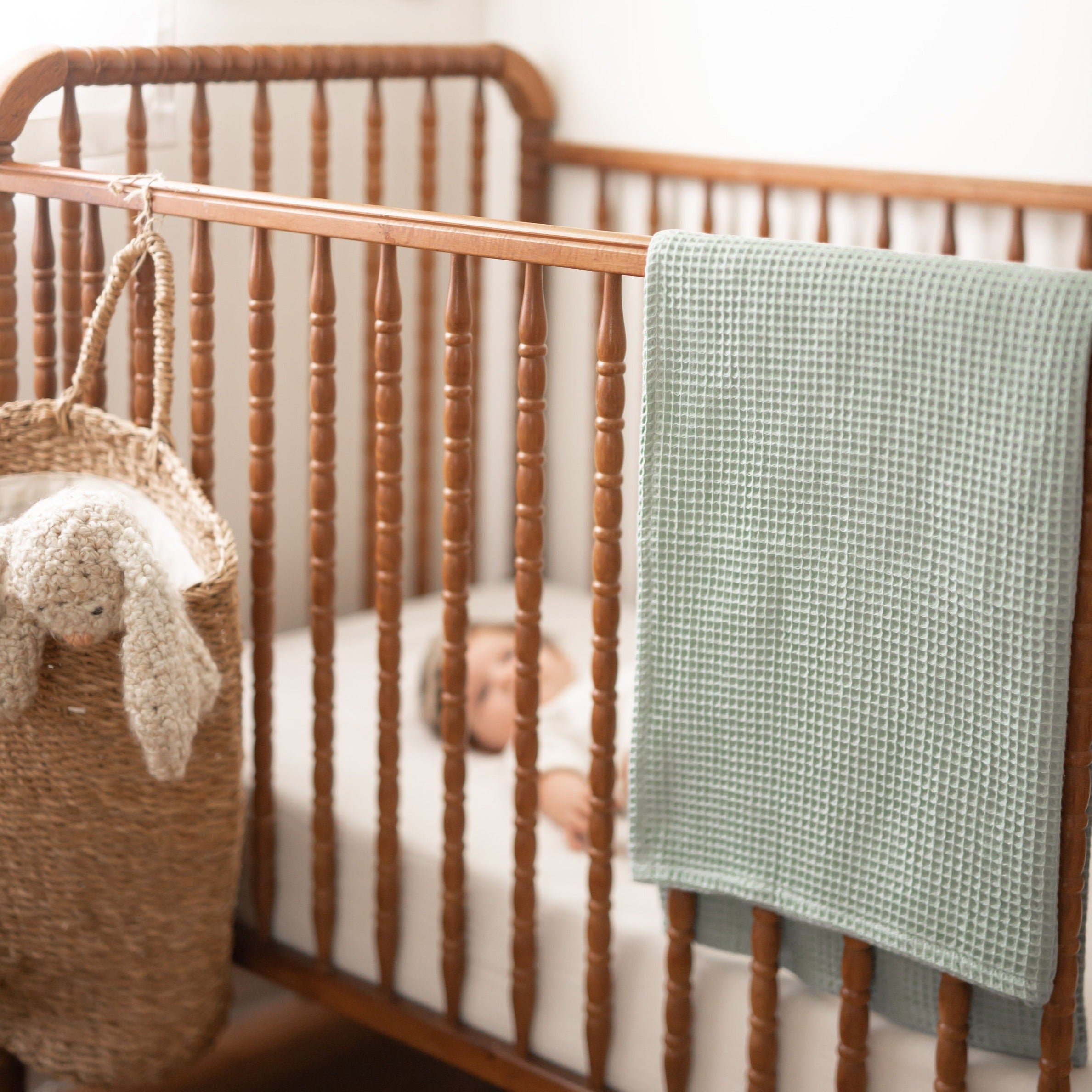 Waffle Baby Blanket (Mint)