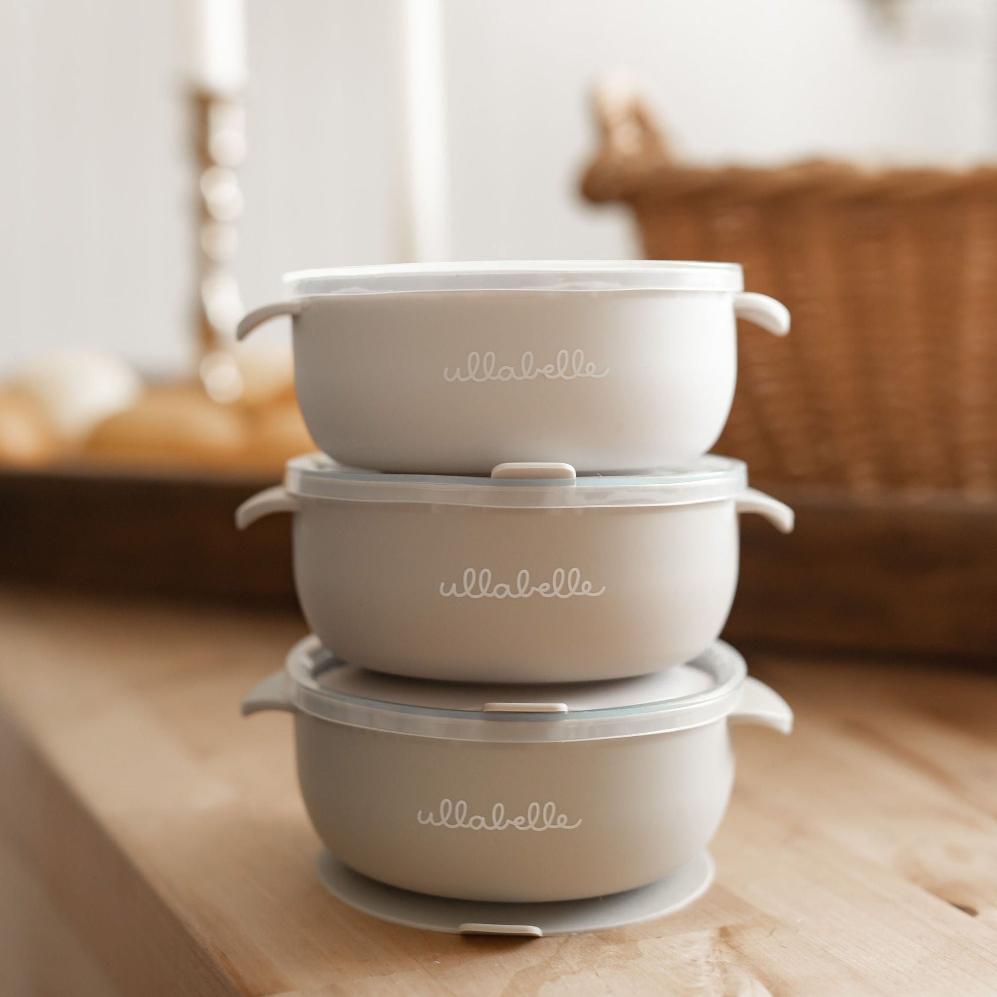 Set of 3 Baby Bowls (Khaki)