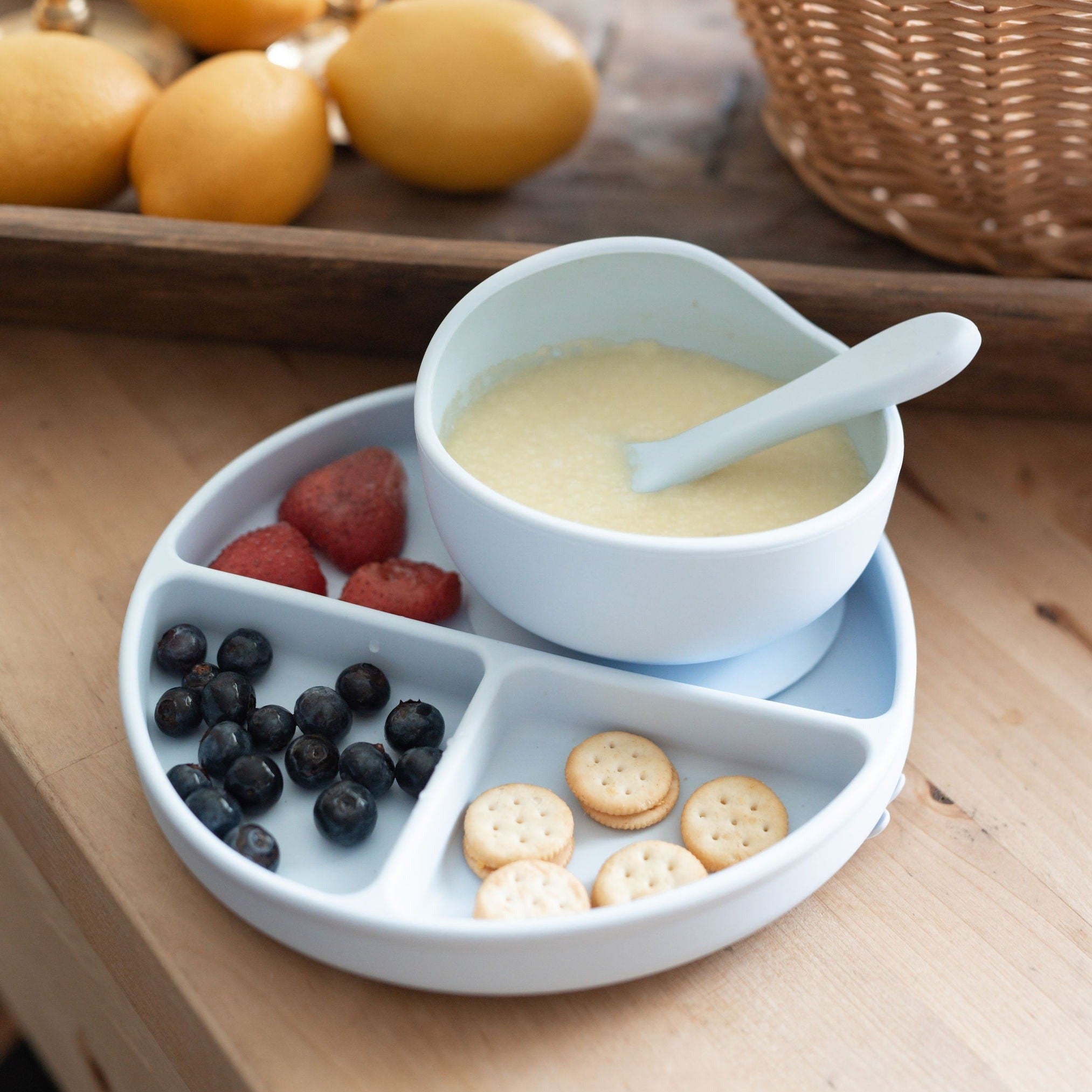 Baby Plate and Bowl Set (Sage)