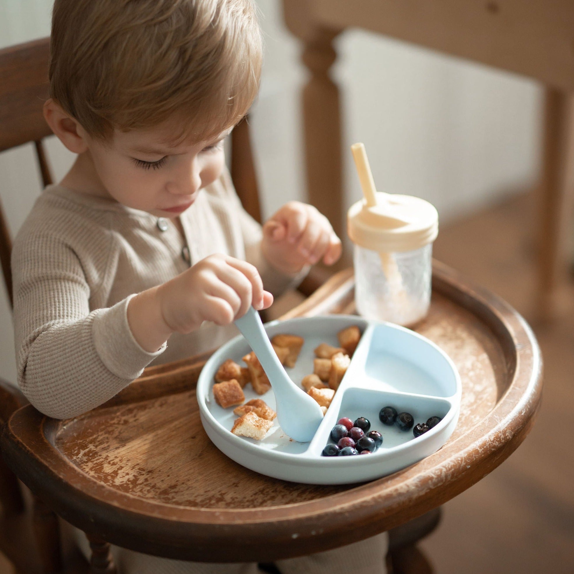 Baby Plate and Bowl Set (Grey)