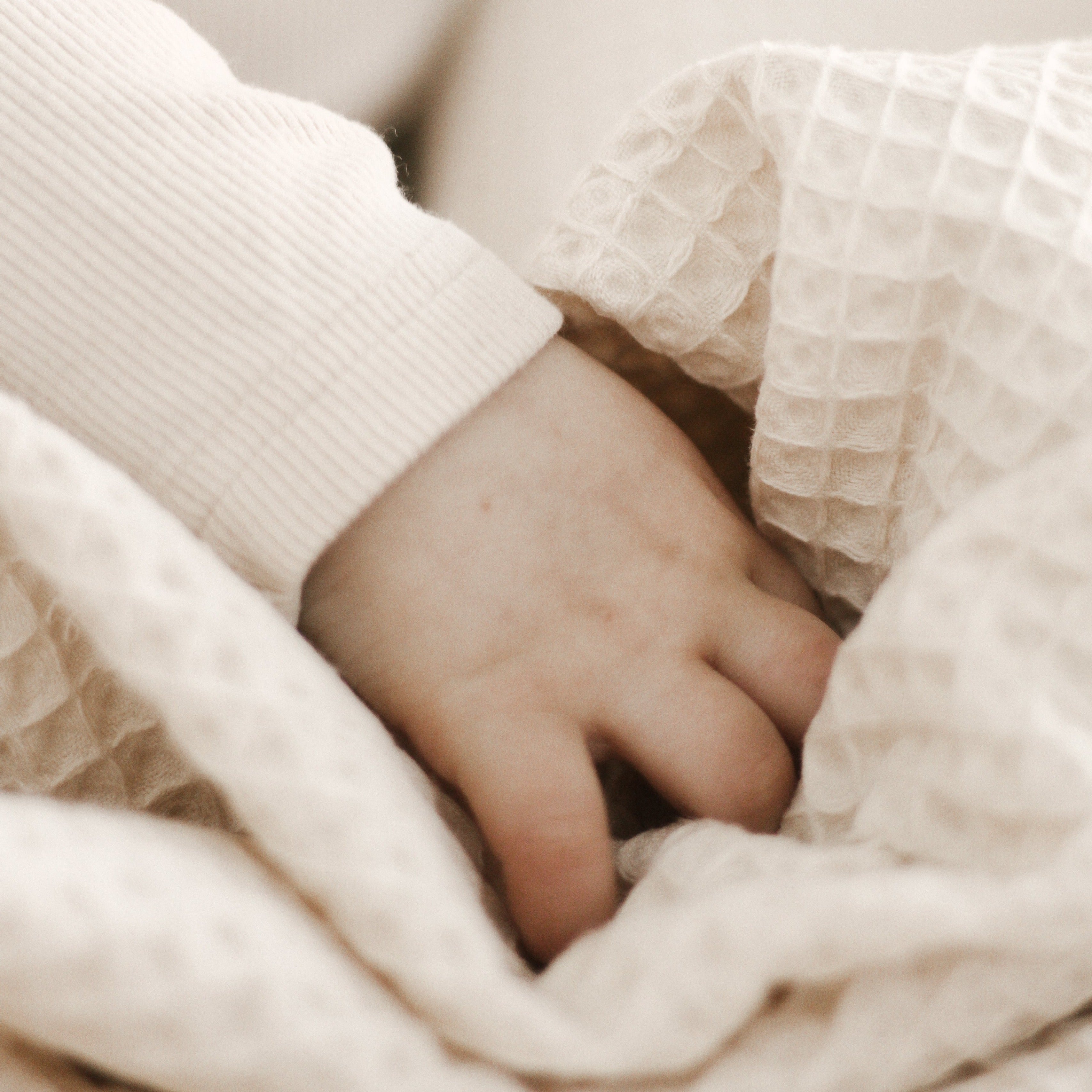 Waffle Baby Blanket (Cream)