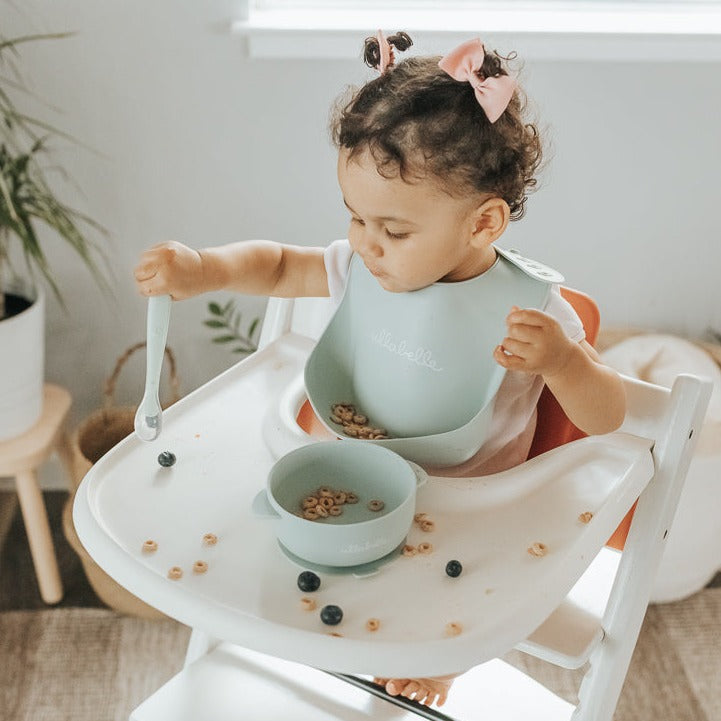 Baby Plate and Lidded Bowl Set (Blue)