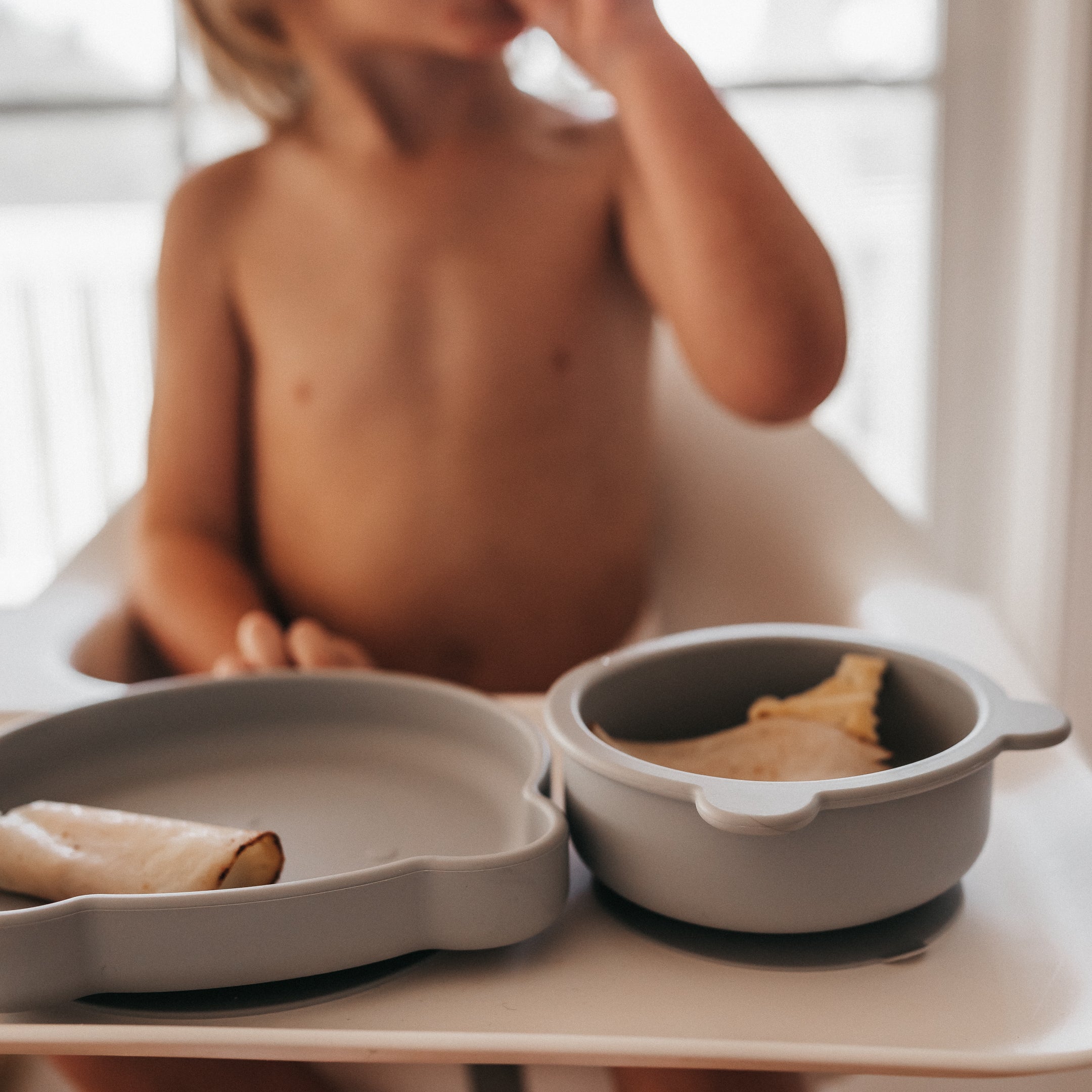 Animal Baby Plate, Bowl. and Utensil Set (Oatmeal)