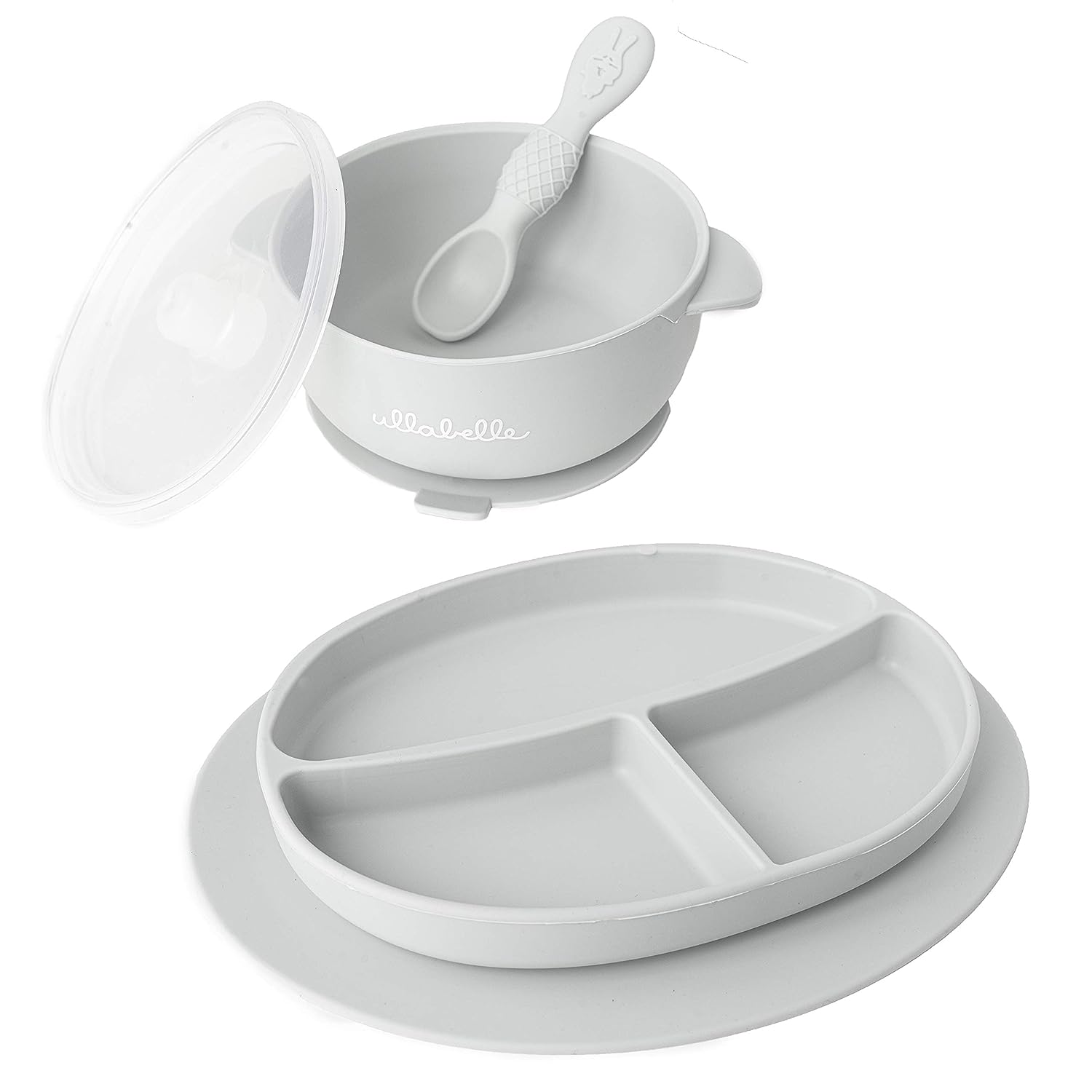 Baby Plate and Lidded Bowl Set (Pink)
