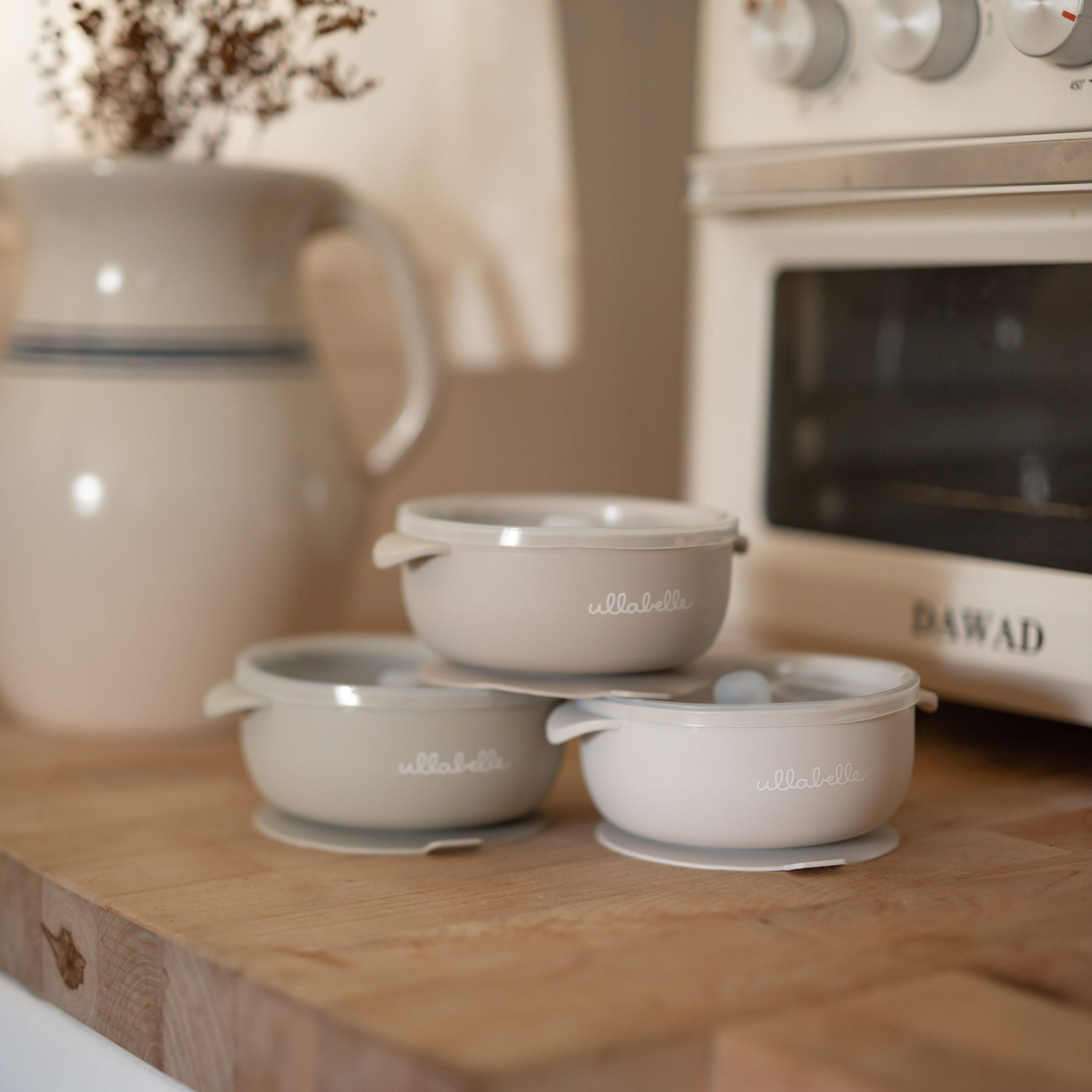 Set of 3 Baby Bowls (Beige)