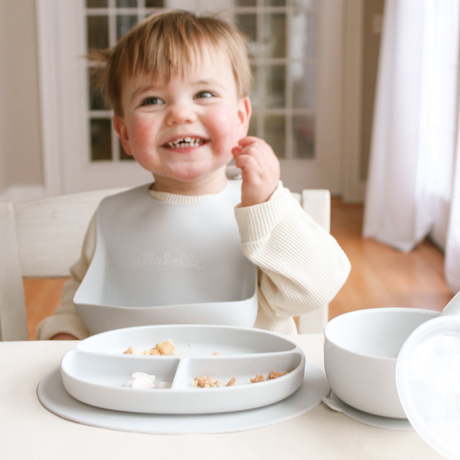 Baby Plate and Lidded Bowl Set (Pink)