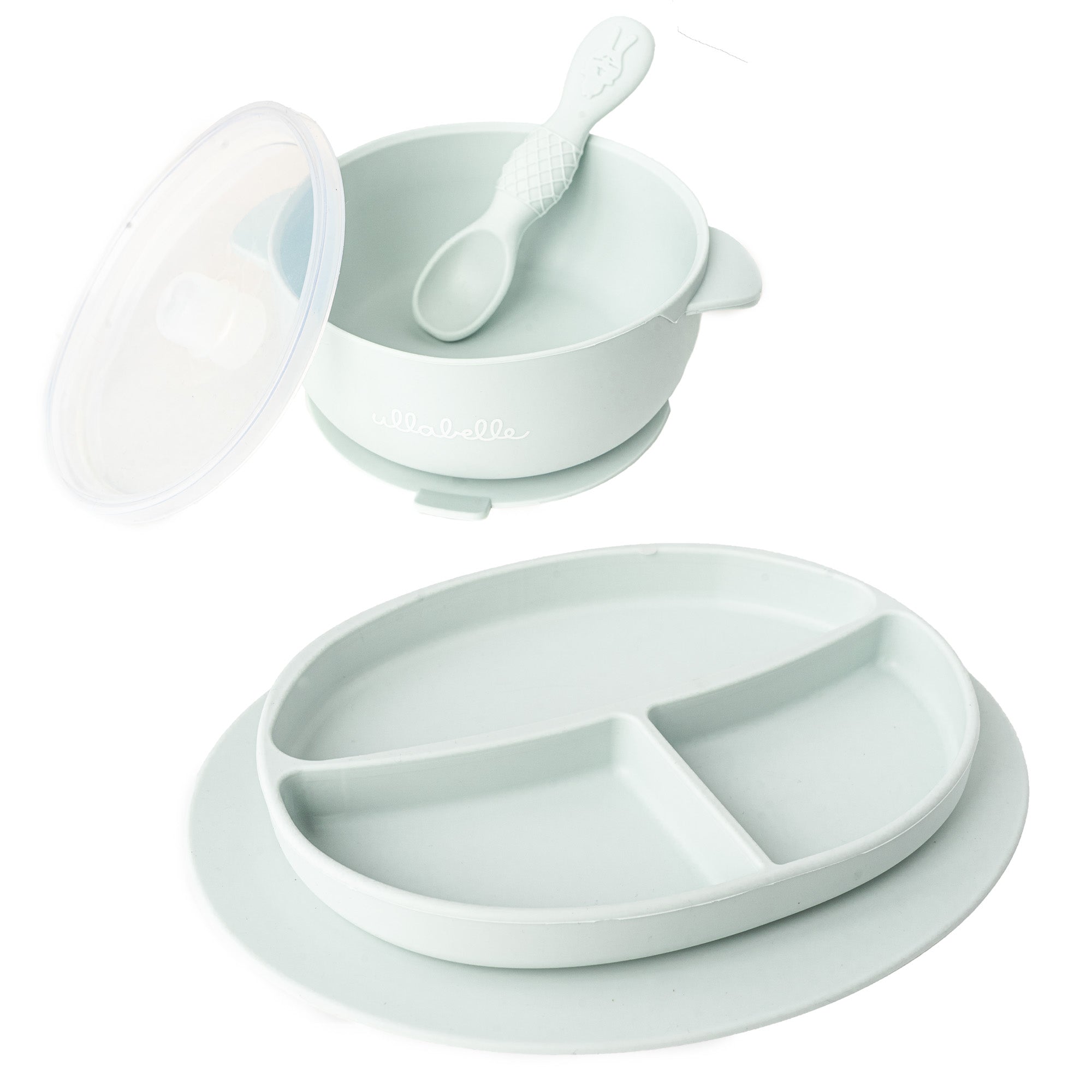 Baby Plate and Lidded Bowl Set (Sage)