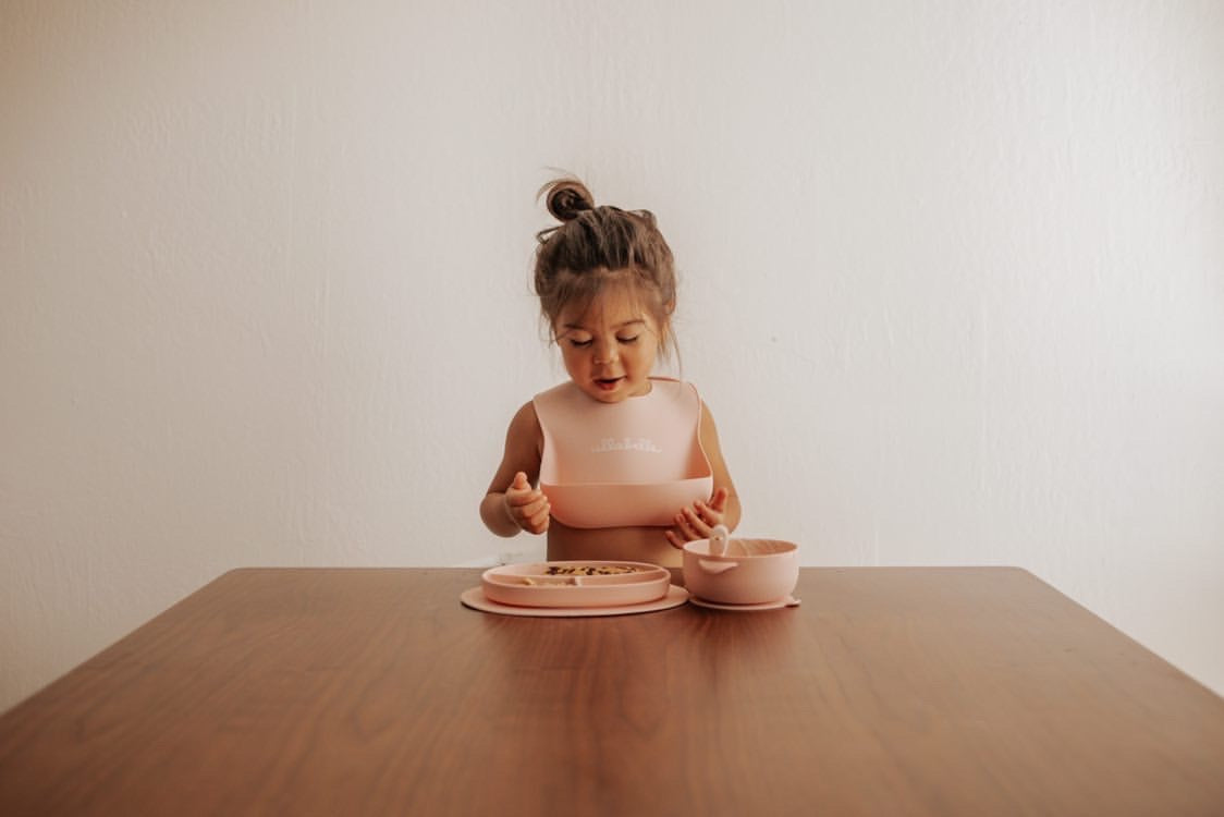 Baby Plate and Lidded Bowl Set (Pink)
